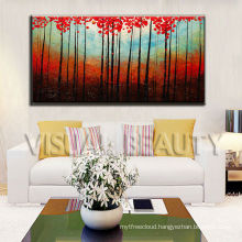 Red Trees Oil Painting by Artist